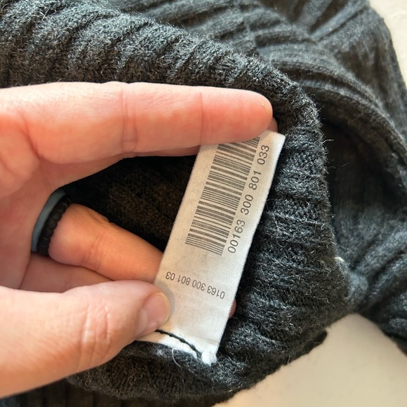 Zara Dark Grey Wool Blend Ribbed Knit Women's Sweater | Size Medium - Picture 7 of 8